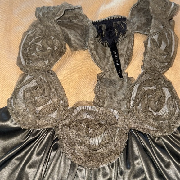 Poleci tank with embellishment aroundd neck.  Size small (2).  Grey. - Picture 3 of 6